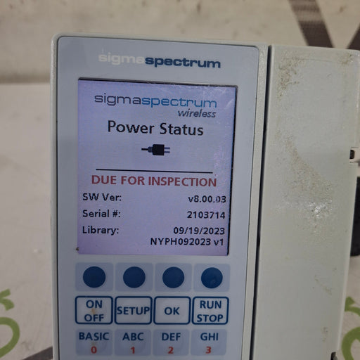 Baxter Baxter Sigma Spectrum 8.00.03 w/o Battery Infusion Pump Infusion Pump reLink Medical