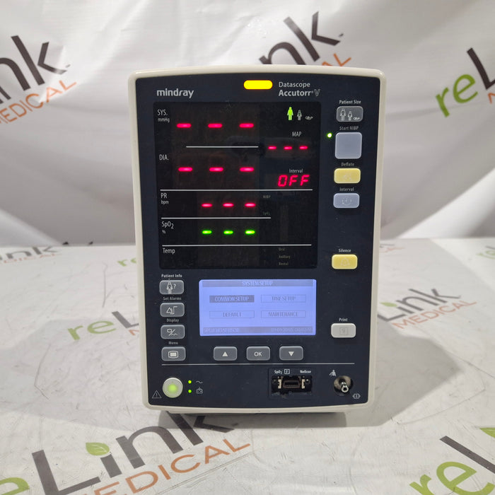 Mindray Mindray Datascope Accutorr V Vital Signs Monitor Patient Monitors reLink Medical