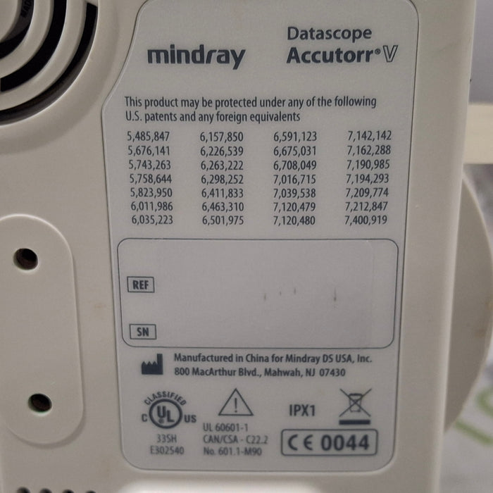 Mindray Mindray Datascope Accutorr V Vital Signs Monitor Patient Monitors reLink Medical