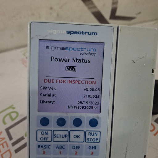 Baxter Baxter Sigma Spectrum 8.00.03 w/o Battery Infusion Pump Infusion Pump reLink Medical