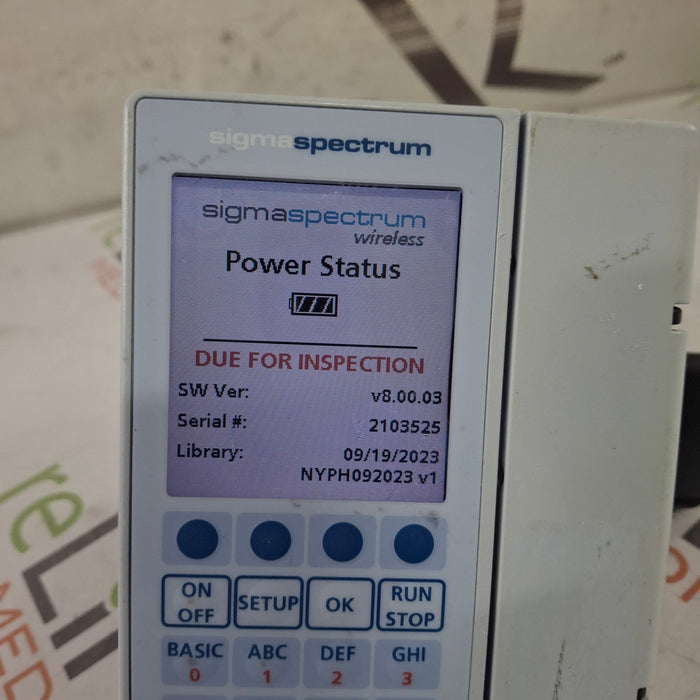 Baxter Baxter Sigma Spectrum 8.00.03 w/o Battery Infusion Pump Infusion Pump reLink Medical