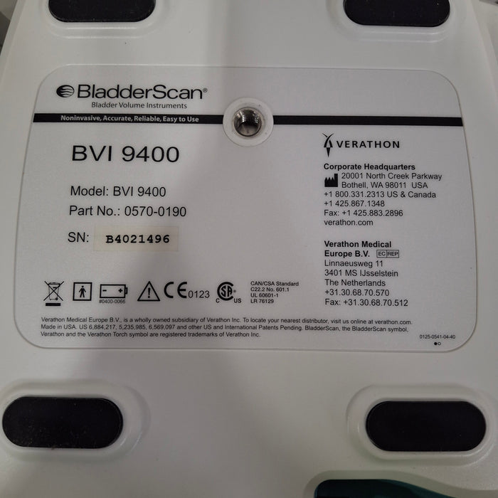 Verathon Medical, Inc BVI 9400 Bladderscan