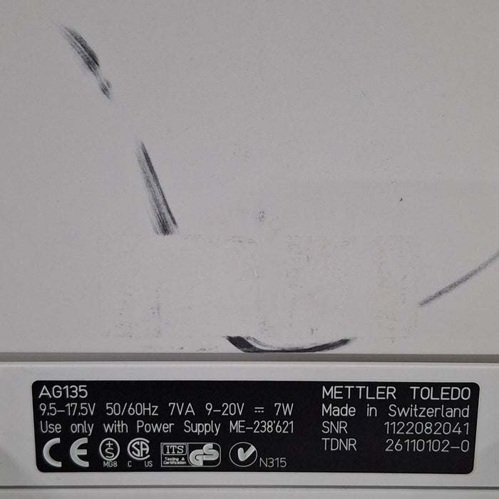 Mettler-Toledo, Inc. AG-135 Analytical Balance Scale