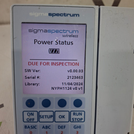 Baxter Baxter Sigma Spectrum 8.00.03 w/o Battery Infusion Pump Infusion Pump reLink Medical