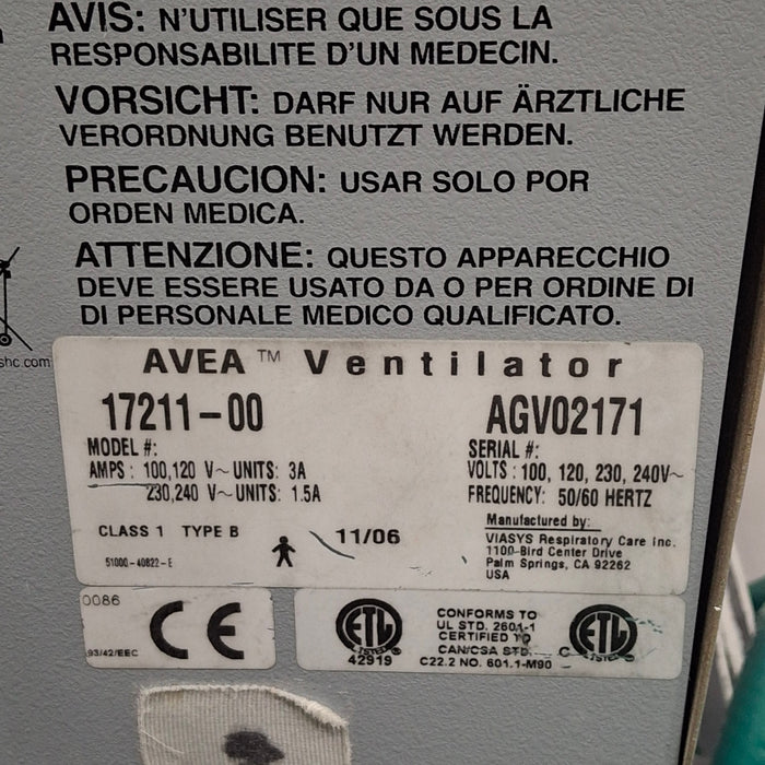 CareFusion Avea Ventilator