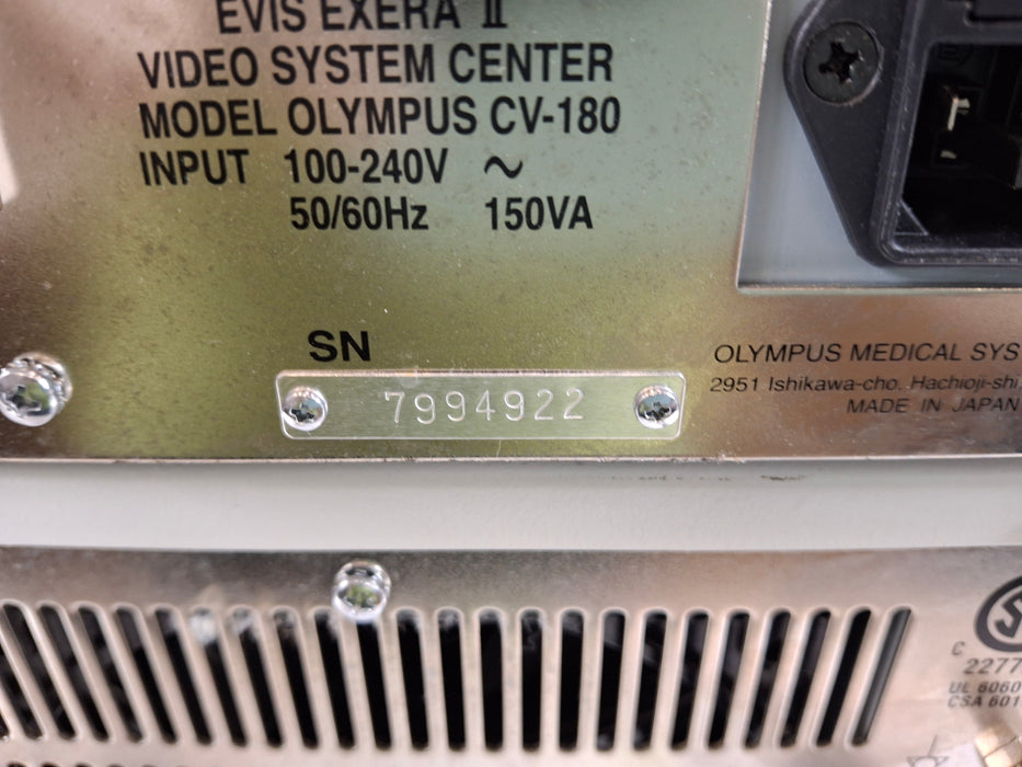 Olympus Olympus CV-180/CLV-180 Video Endoscopy System Flexible Endoscopy reLink Medical