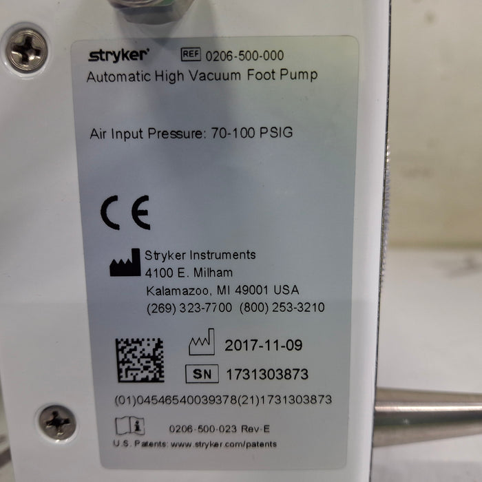 Stryker Stryker 0206-500-000 Foot Pump Rigid Endoscopy reLink Medical