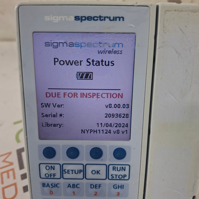 Baxter Baxter Sigma Spectrum 8.00.03 w/o Battery Infusion Pump Infusion Pump reLink Medical