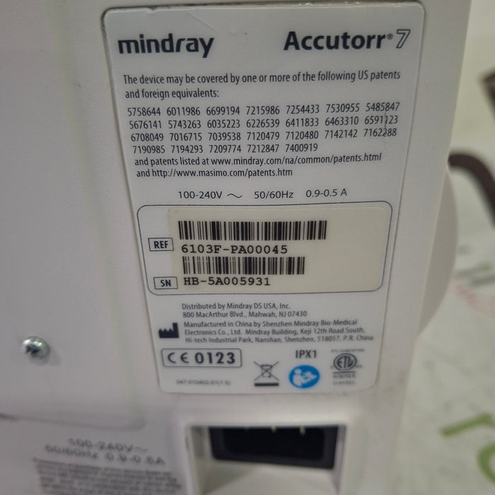 Mindray Mindray Accutorr 7 Vital Signs Monitor Patient Monitors reLink Medical