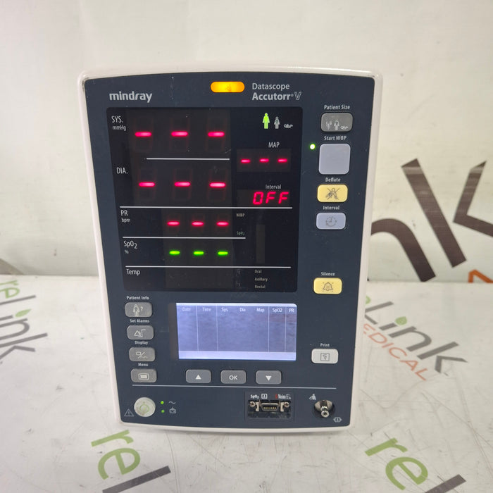 Mindray Datascope Accutorr V Vital Signs Monitor