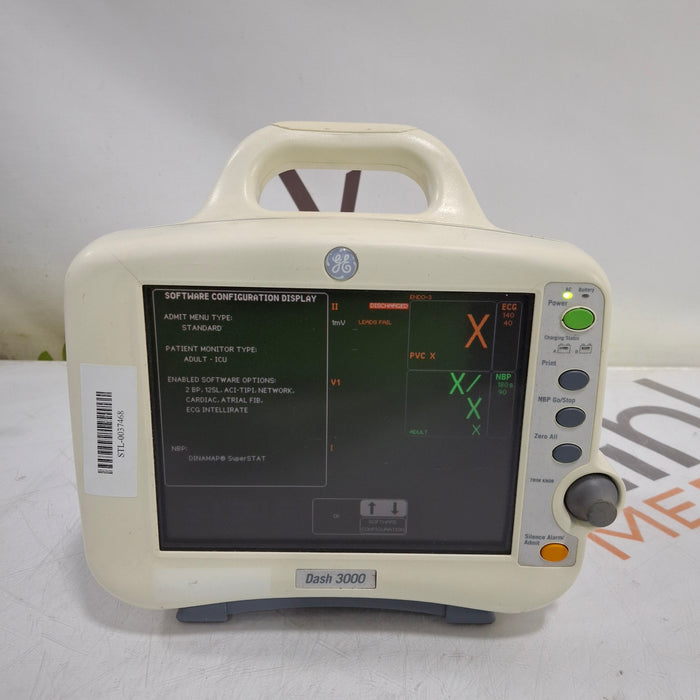 GE Healthcare Dash 3000 - GE/Nellcor SpO2 Patient Monitor