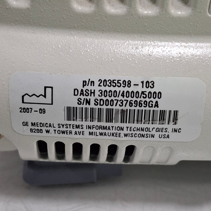 GE Healthcare Dash 3000 - GE/Nellcor SpO2 Patient Monitor