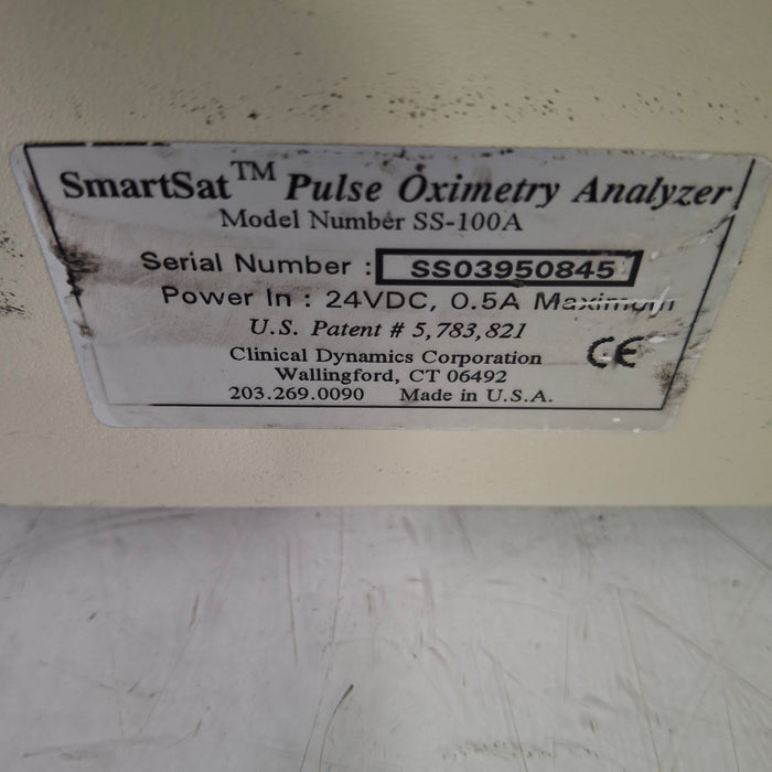 Clinical Dynamics Corp Clinical Dynamics Corp SmartSat SS-100A Pulse Oximetry Analyzer Clinical Lab reLink Medical