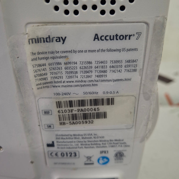 Mindray Mindray Accutorr 7 Vital Signs Monitor Patient Monitors reLink Medical