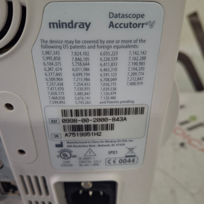 Mindray Mindray Datascope Accutorr V Vital Signs Monitor Patient Monitors reLink Medical