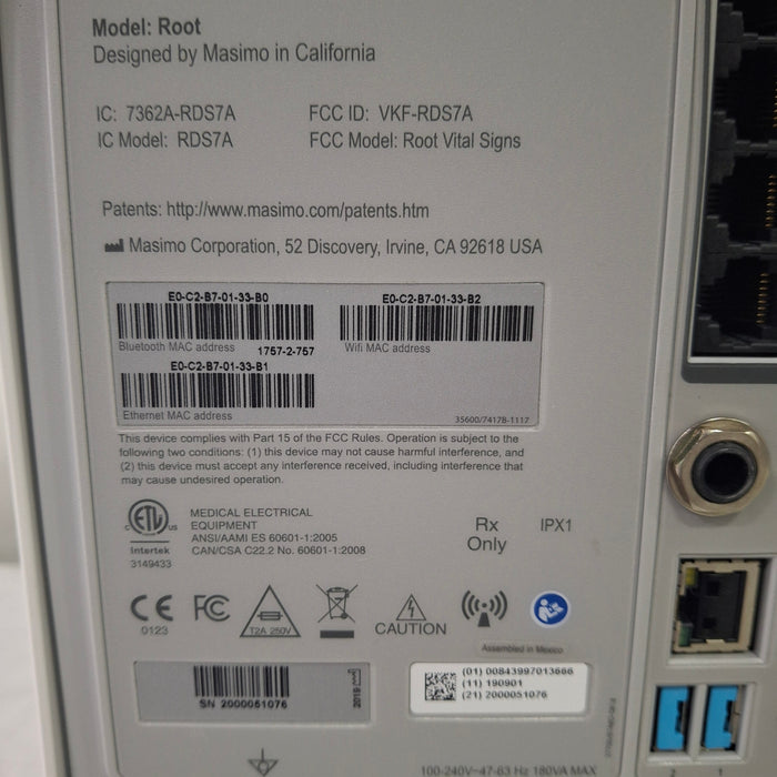 Masimo Masimo Root Monitor w/ Radical 7 Patient Monitors reLink Medical