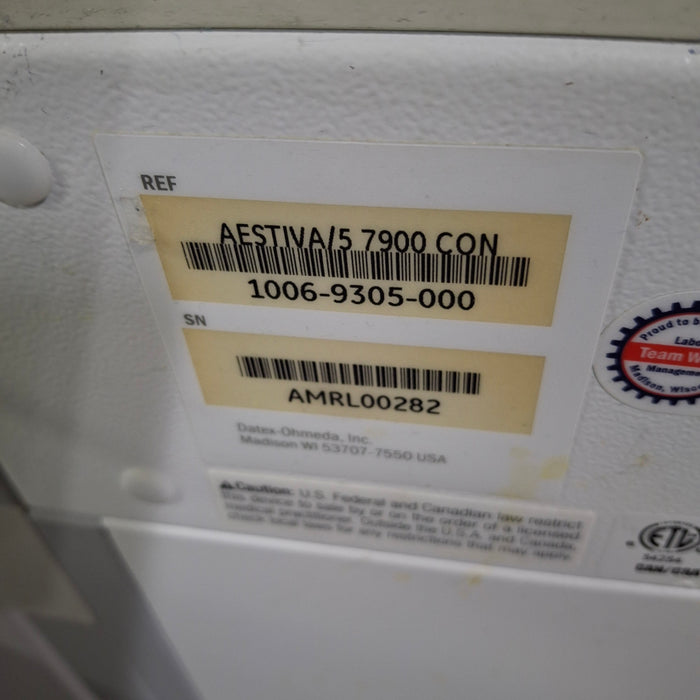 Datex-Ohmeda Datex-Ohmeda Aestiva 5 w/7900 Anesthesia System Anesthesia reLink Medical