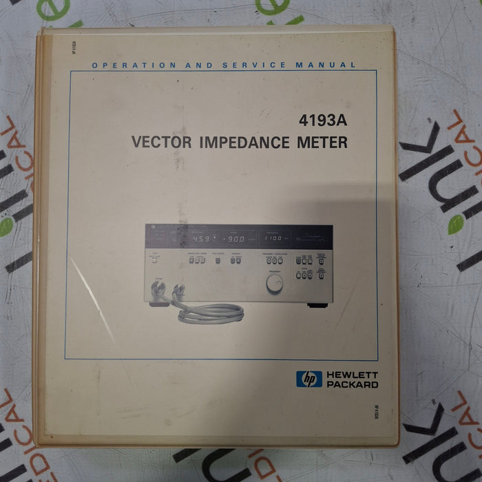 Hewlett Packard Hewlett Packard 4193A Vector Impedance Meter Test Equipment reLink Online
