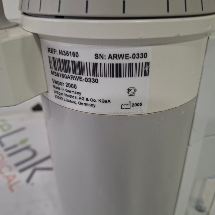 Draeger Medical Vapor 2000 Isoflurane Vaporizer