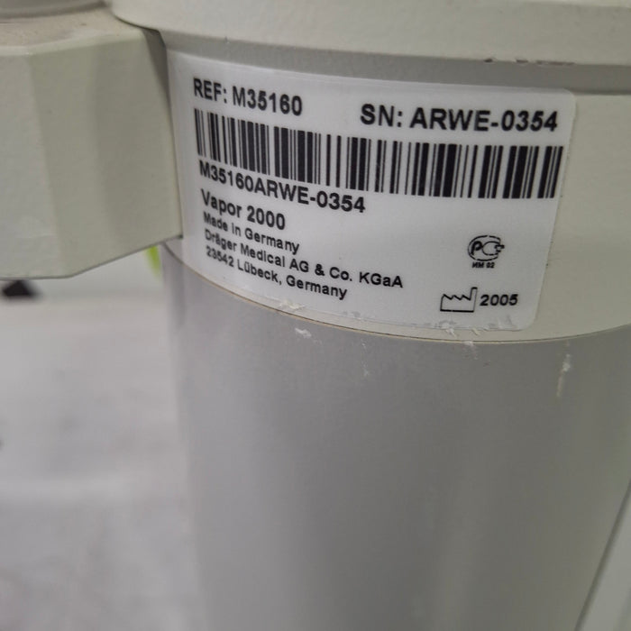 Draeger Medical Vapor 2000 Isoflurane Vaporizer