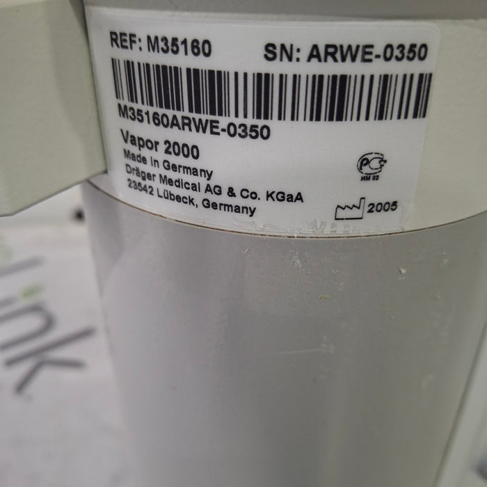 Draeger Medical Vapor 2000 Isoflurane Vaporizer