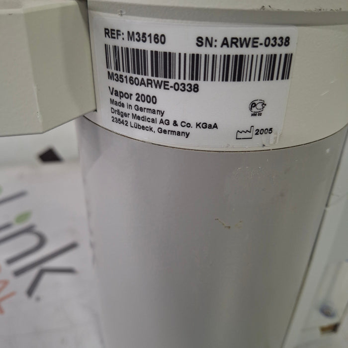 Draeger Medical Draeger Medical Vapor 2000 Isoflurane Vaporizer Anesthesia reLink Medical