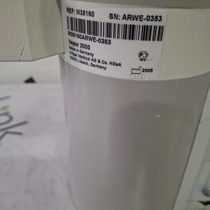 Draeger Medical Draeger Medical Vapor 2000 Isoflurane Vaporizer Anesthesia reLink Medical