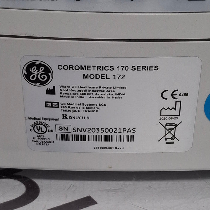 GE Healthcare Corometrics 170 Series Model 172 Fetal Monitor