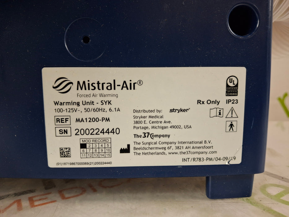 Stryker Mistral-Air Forced Air Warming System