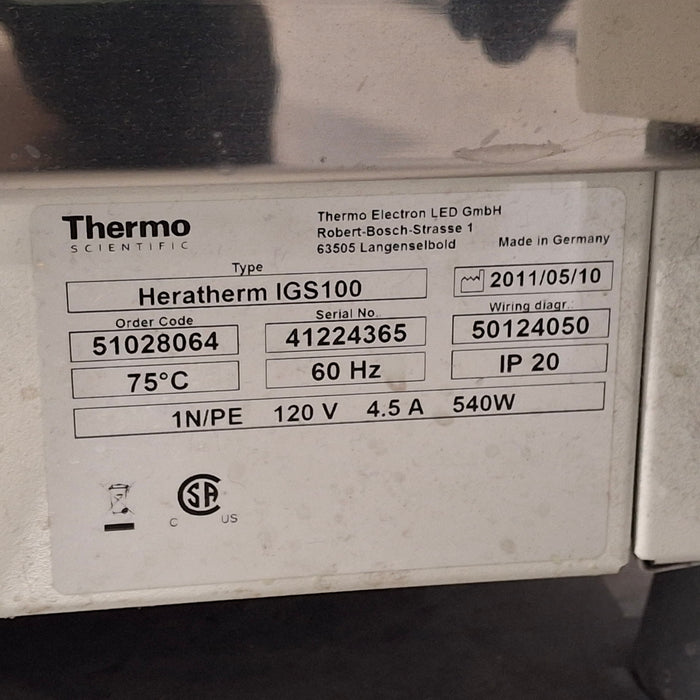 Thermo Scientific Thermo Scientific Heratherm IGS100 Incubator Research Lab reLink Medical