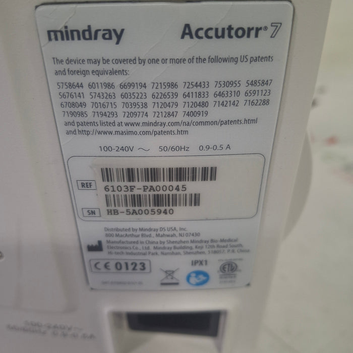 Mindray Accutorr 7 Vital Signs Monitor