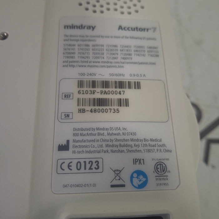 Mindray Mindray Accutorr 7 Vital Signs Monitor Patient Monitors reLink Medical