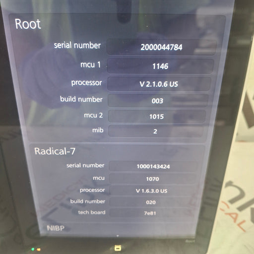 Masimo Masimo Root Monitor w/ Radical 7 Patient Monitors reLink Medical