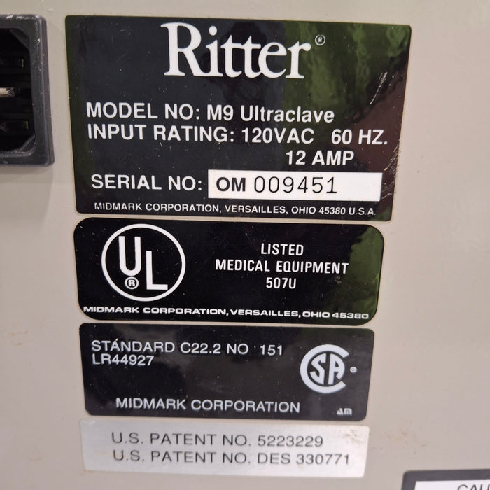 Ritter Ritter M9-001 UltraClave Autoclave Sterilizer Sterilizers & Autoclaves reLink Medical