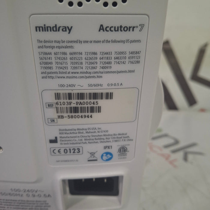 Mindray Mindray Accutorr 7 Vital Signs Monitor Patient Monitors reLink Medical