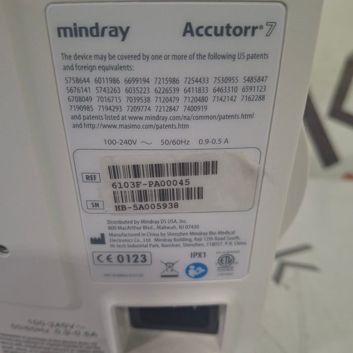 Mindray Mindray Accutorr 7 Vital Signs Monitor Patient Monitors reLink Medical