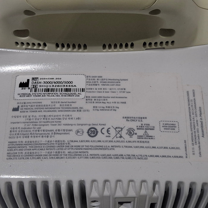 GE Healthcare GE Healthcare Dash 4000 - Masimo SpO2 Patient Monitor Patient Monitors reLink Medical