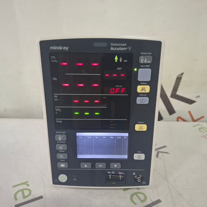 Mindray Mindray Datascope Accutorr V Vital Signs Monitor Patient Monitors reLink Medical