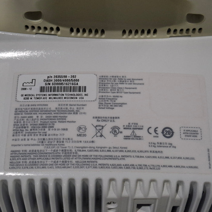 GE Healthcare GE Healthcare Dash 4000 - Masimo SpO2 Patient Monitor Patient Monitors reLink Medical