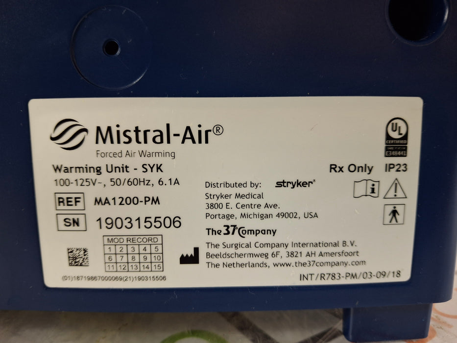 Stryker Mistral-Air Forced Air Warming System