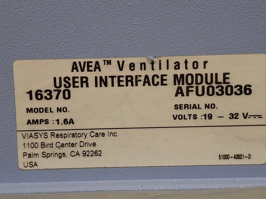 CareFusion CareFusion Avea Ventilator Respiratory reLink Medical