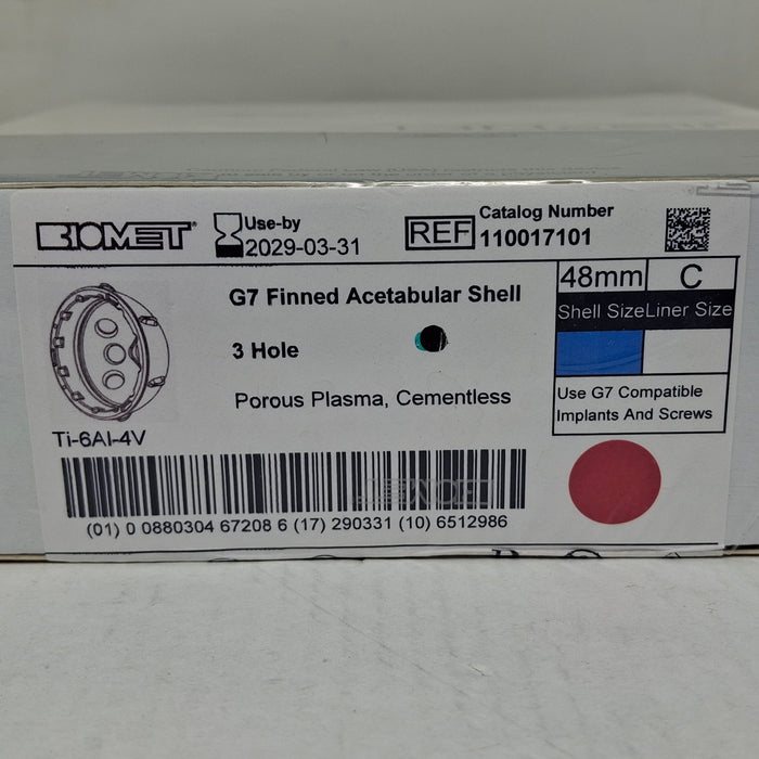 Biomet, Inc. Biomet, Inc. 110017101 G7 Finned Acetabular Shell, 48mm Surgical Instruments reLink Medical