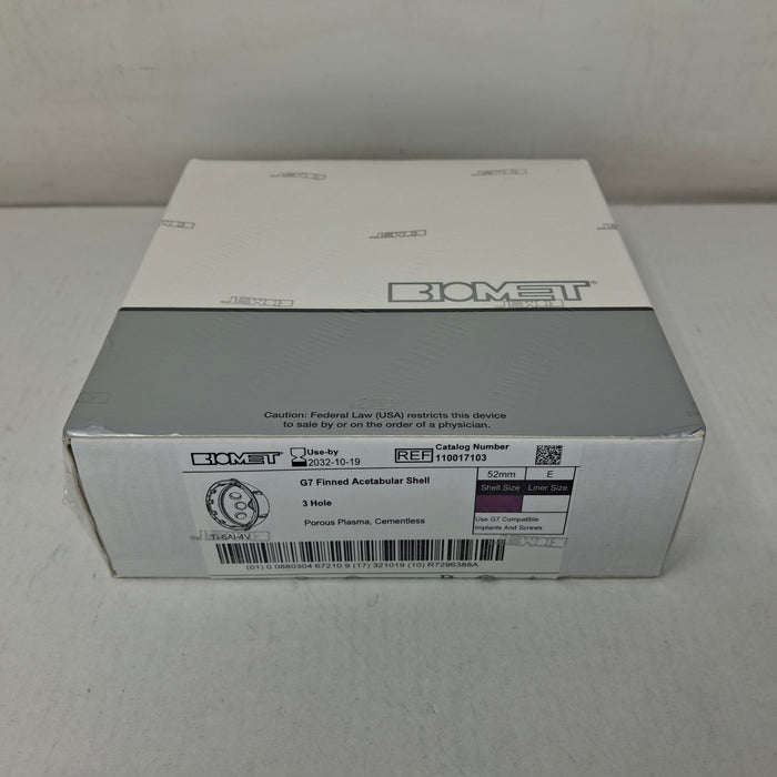 Biomet, Inc. 110017103 G7 Finned Acetabular Shell, 52mm