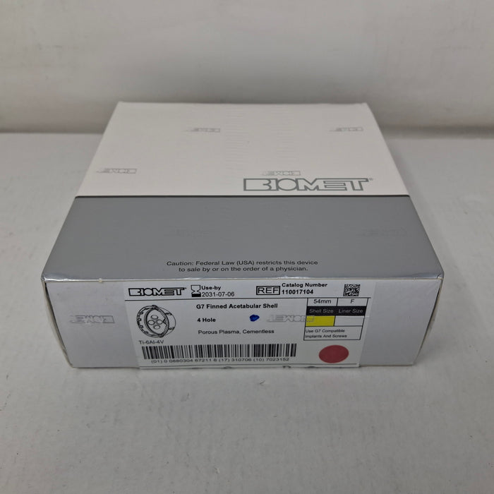 Biomet, Inc. 110017104 G7 Finned Acetabular Shell, 54mm
