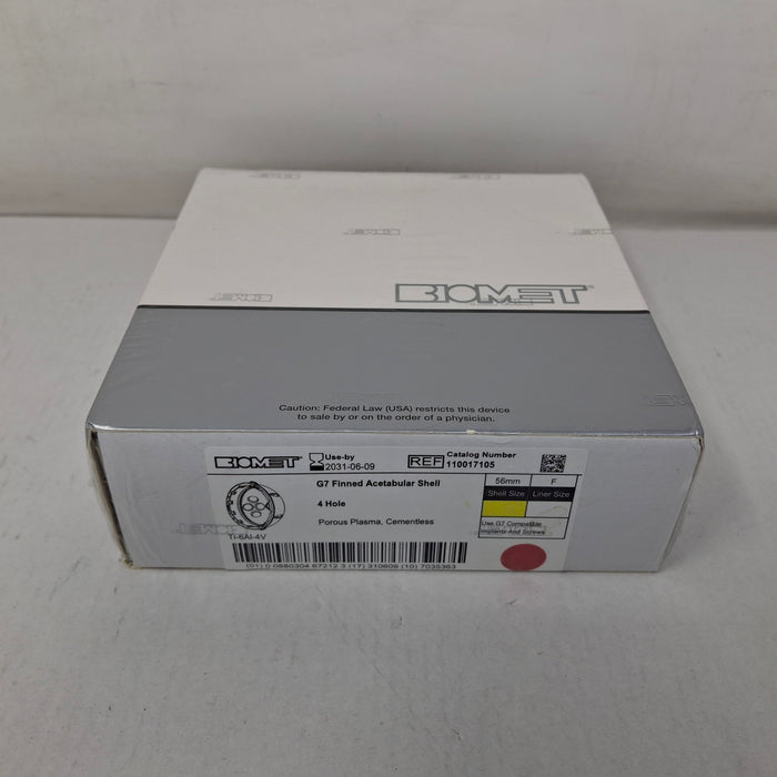 Biomet, Inc. 110017105 G7 Finned Acetabular Shell, 56mm
