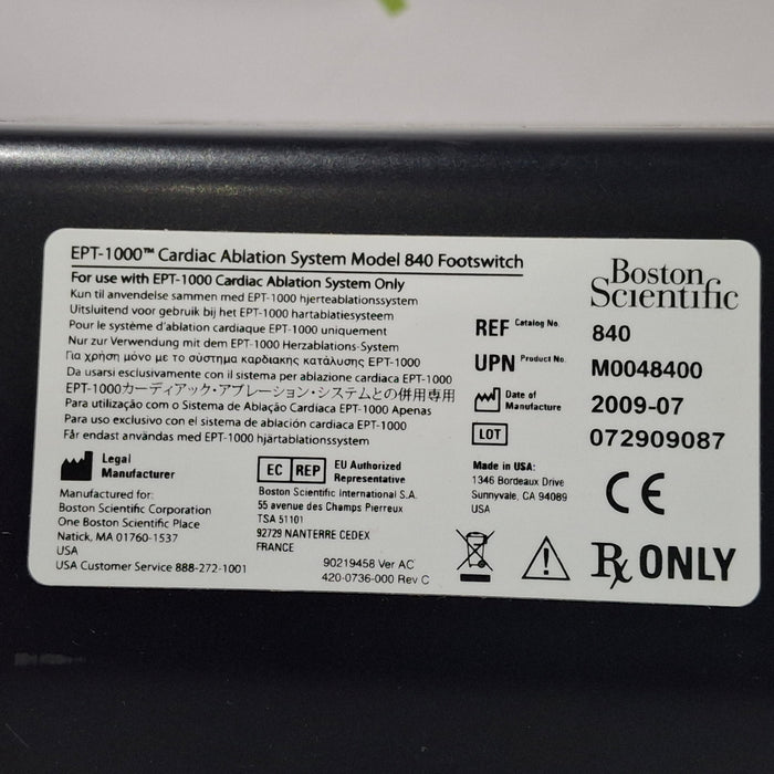 EP Technologies EPT-1000 840 Footswitch