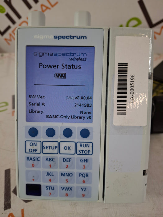 Baxter Sigma Spectrum 8.00.04 w/ A/B/G/N Battery Infusion Pump