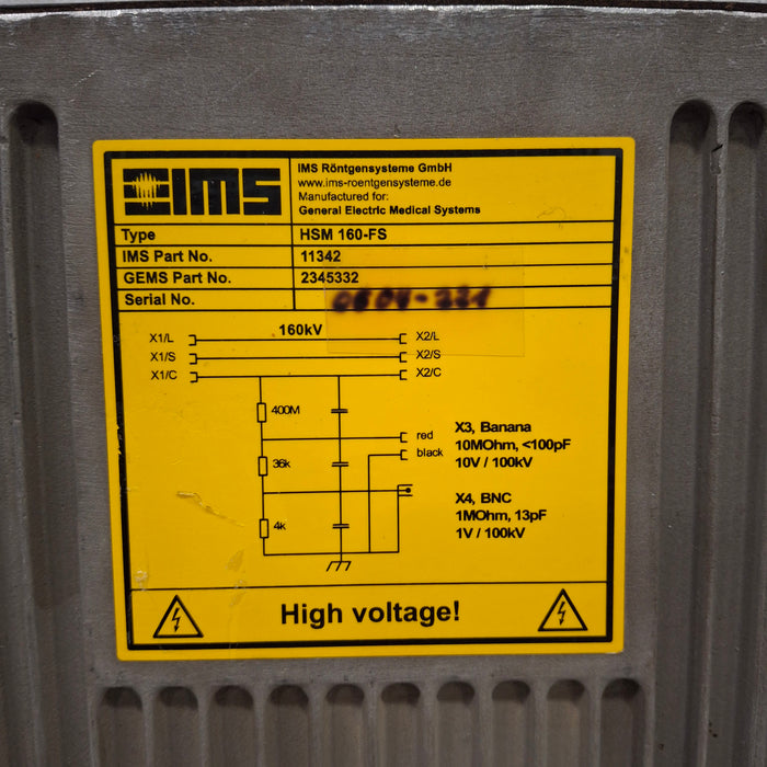 GE Healthcare IMS 160 High Voltage Divider