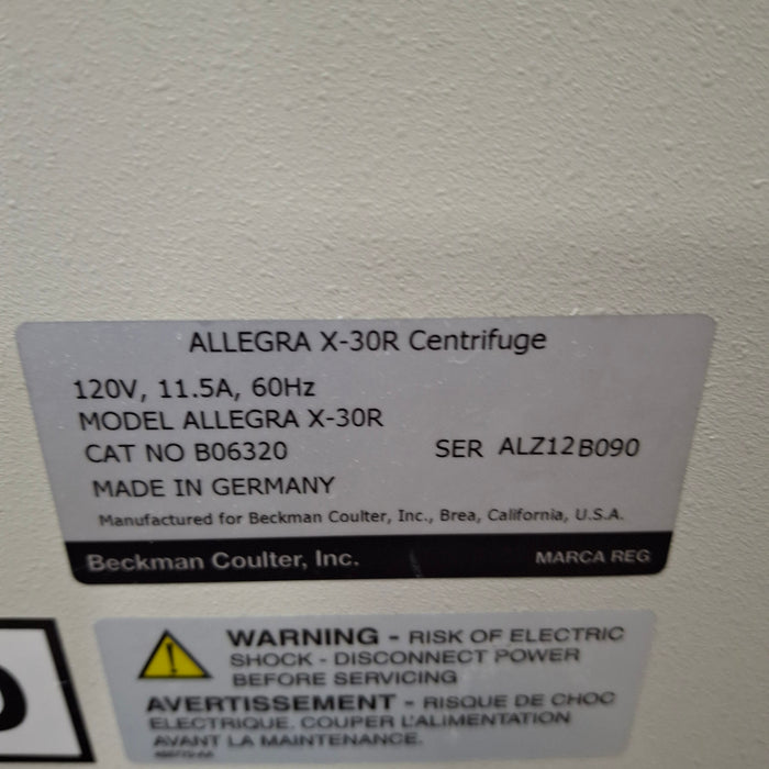 Beckman Coulter, Inc. Beckman Coulter Allegra X-30R Centrifuge Centrifuges reLink Medical