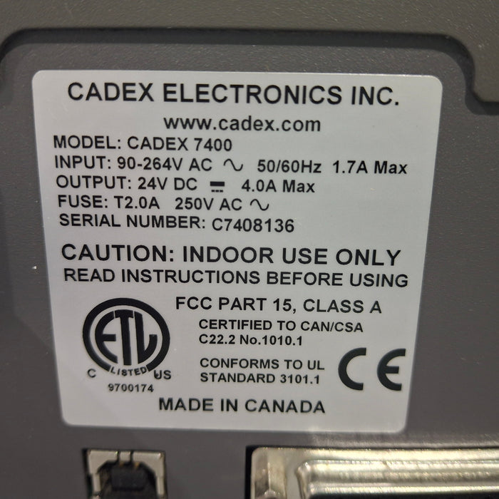 Cadex Cadex C7400 Battery Analyzer Research Lab reLink Medical